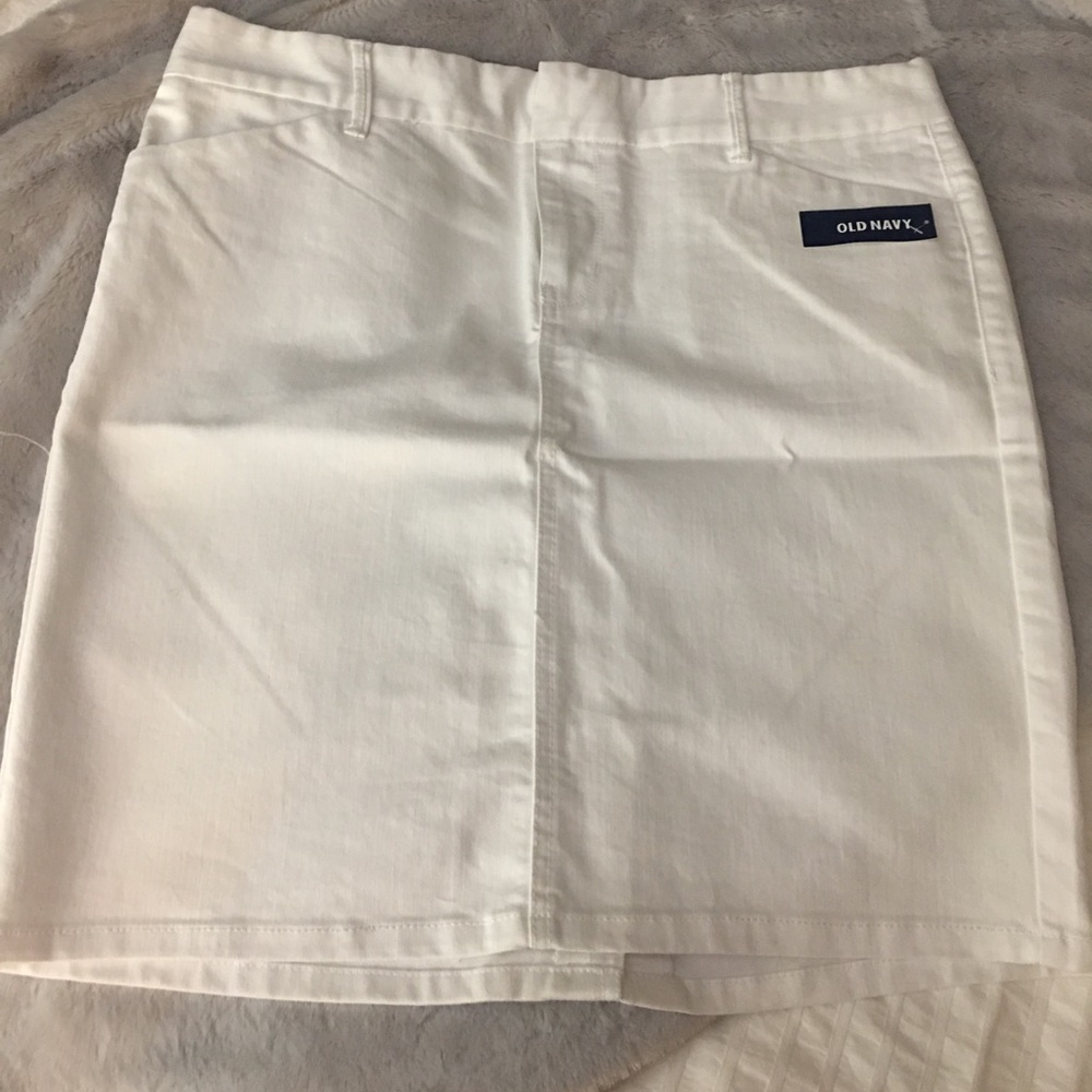 Old Navy White Jeans Skirt